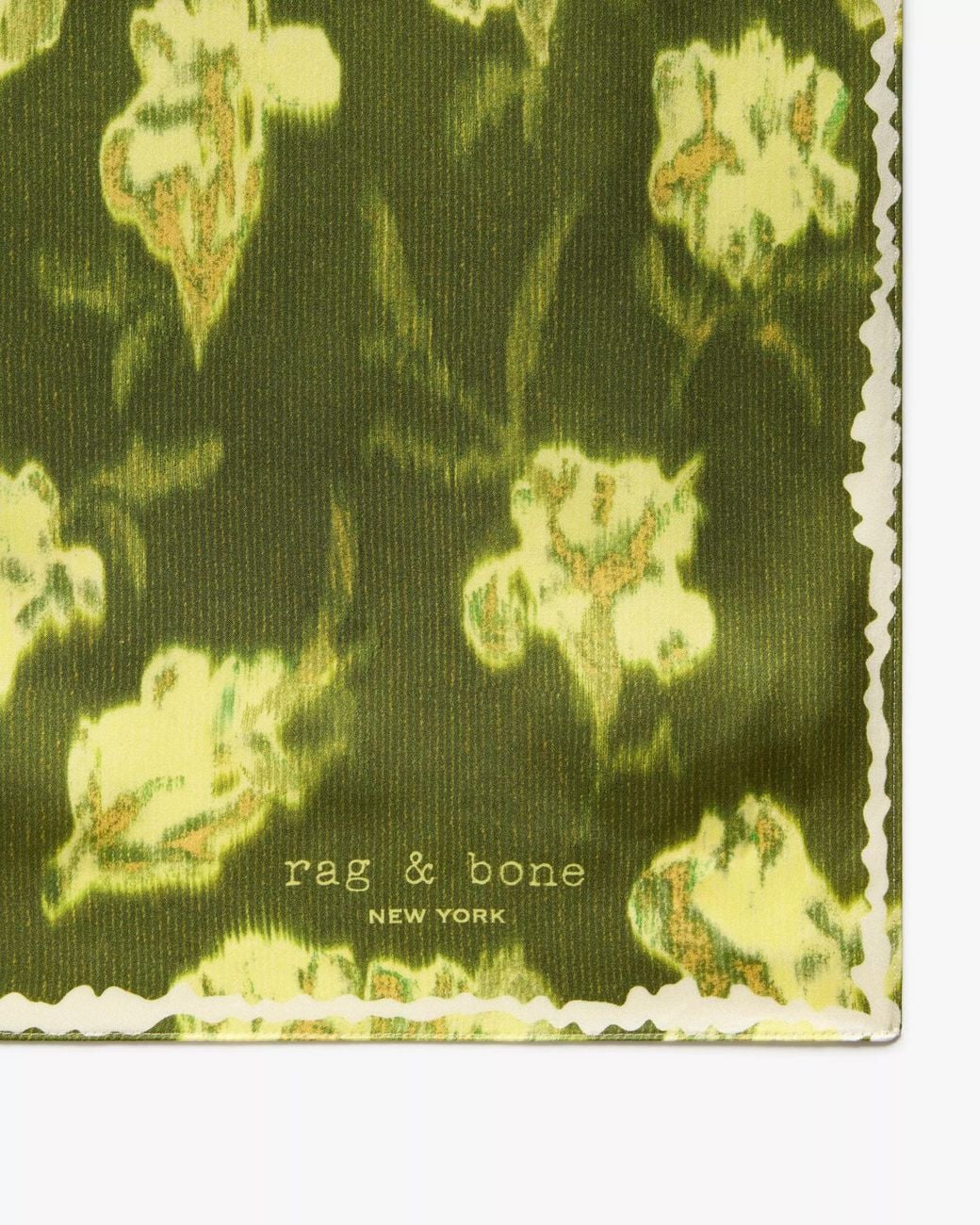 Rag & Bone Green Printed Square Scarf