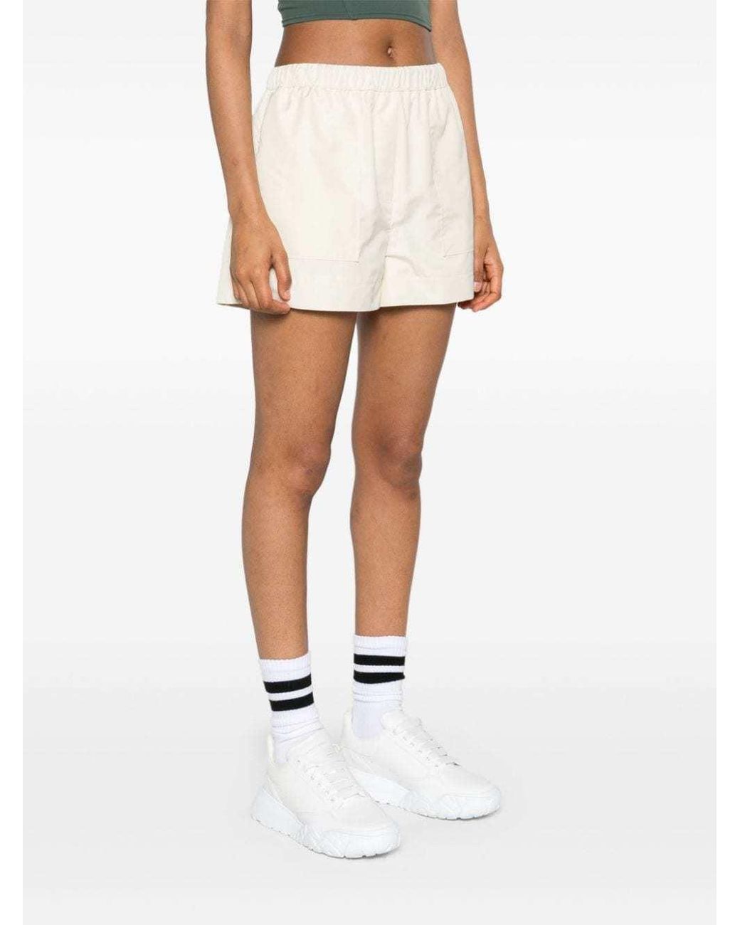 Fendi Natural Logo Printed Elasticated Waist Shorts