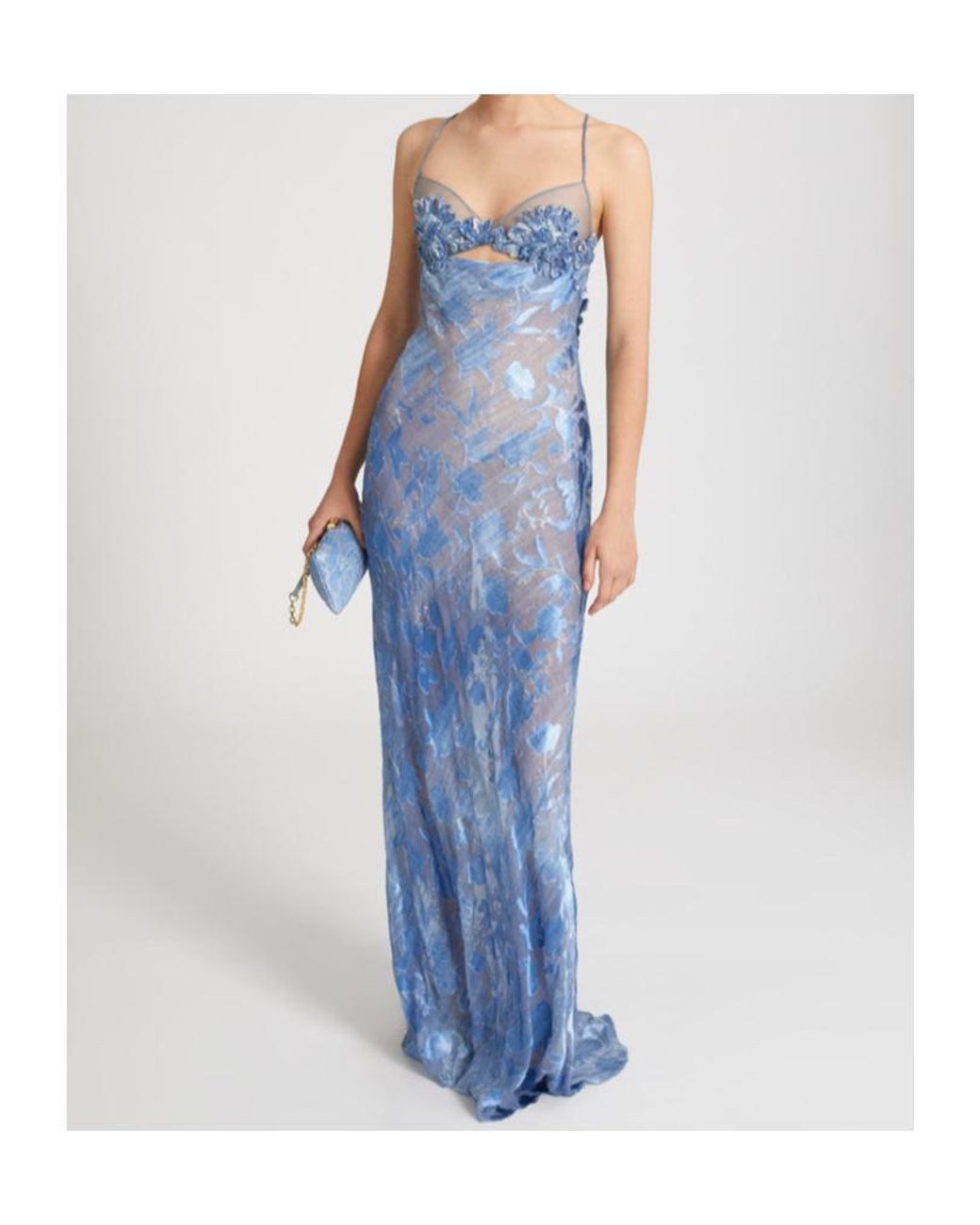 ワンピース ERMANNO SCERVINO DENIM-PRINT JACQUARD LONG DRESS Ermanno Scervino Jacquard Maxi Dress in Green | Lyst