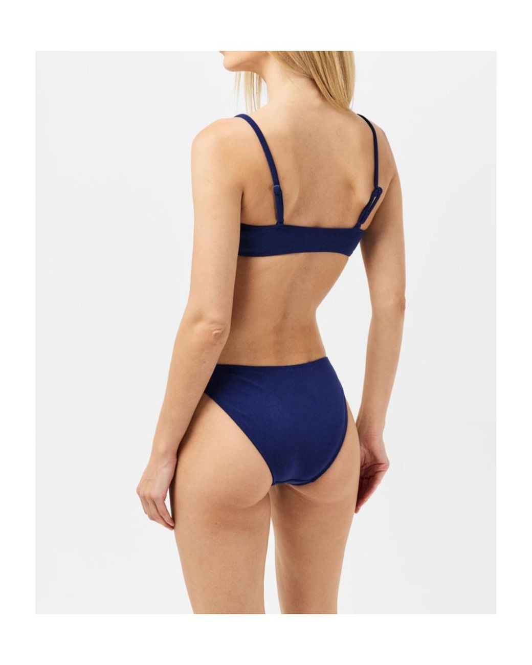 Ralph Lauren Blue Embroidered Little Pony Bikini Top