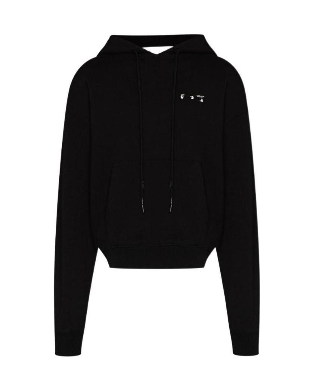 Off-White c/o Virgil Abloh Black Caravaggio Paint Over Hoodie for men