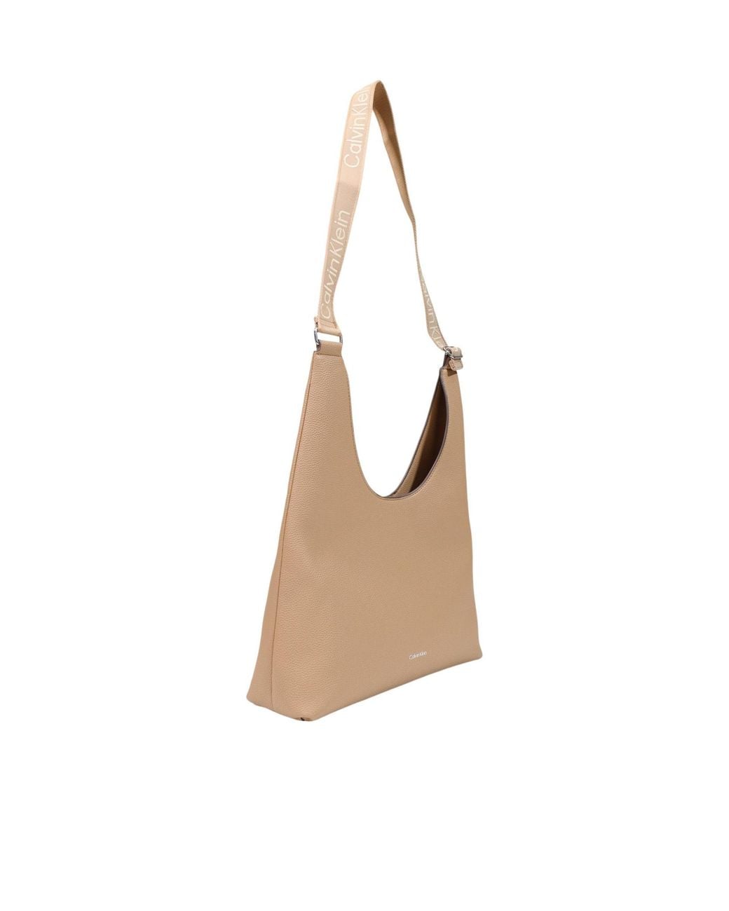 Calvin Klein White Large Shoulder Bag With Adjustable Webbing