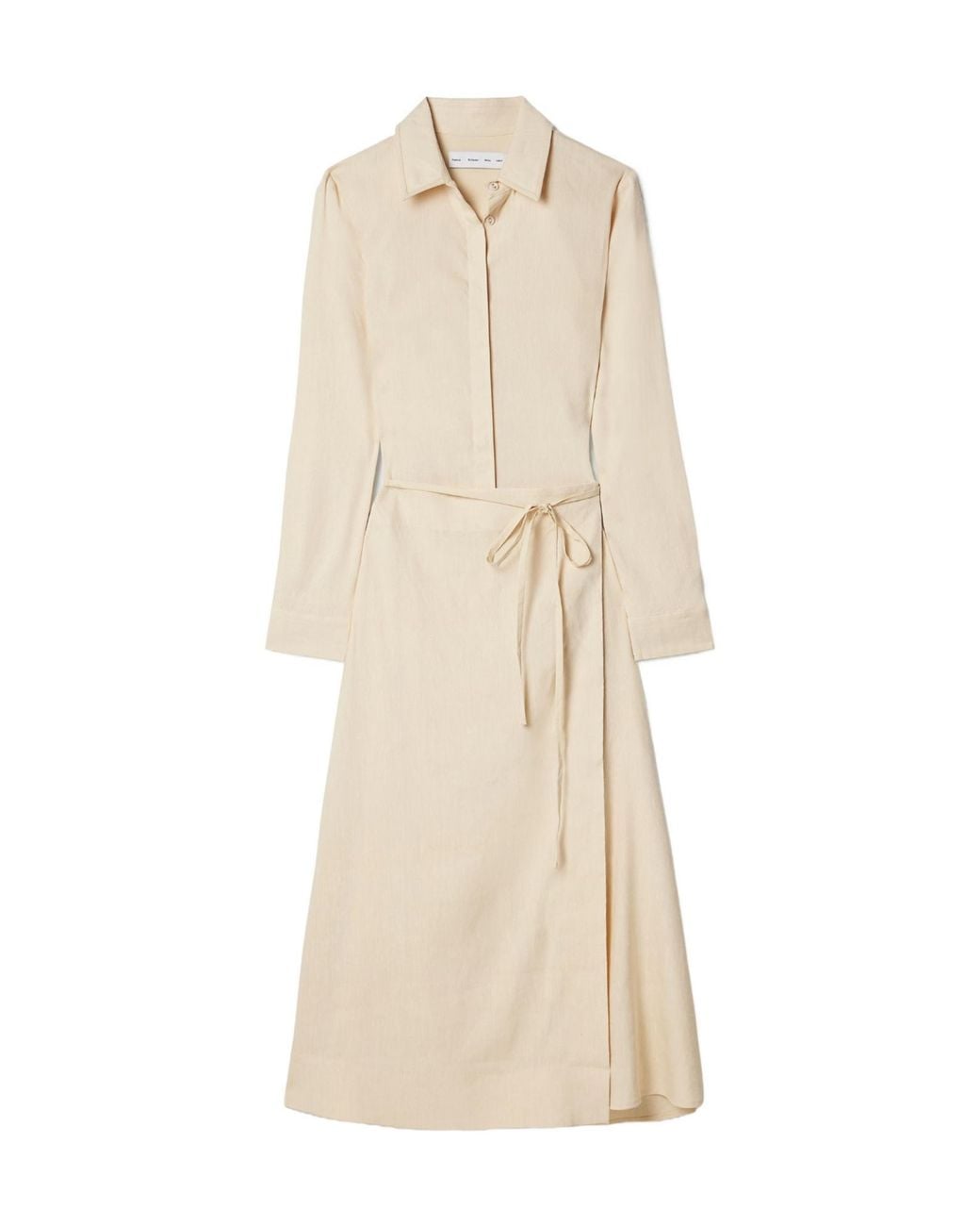 Proenza Schouler Natural Lato Linen-Blend Midi Wrap Dress