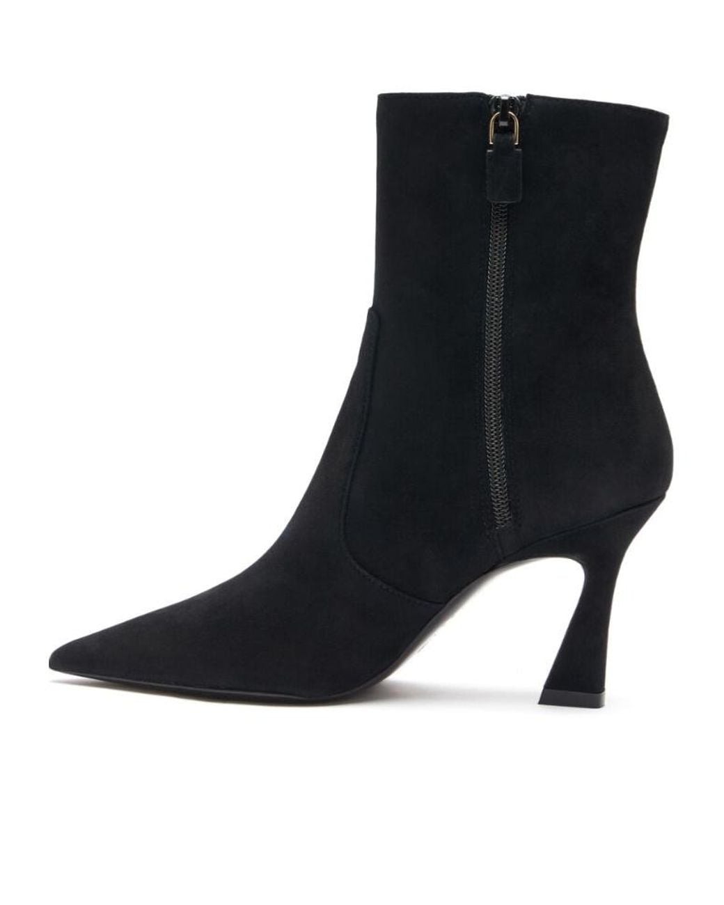 Stuart Weitzman Black Zip Ankle Boots