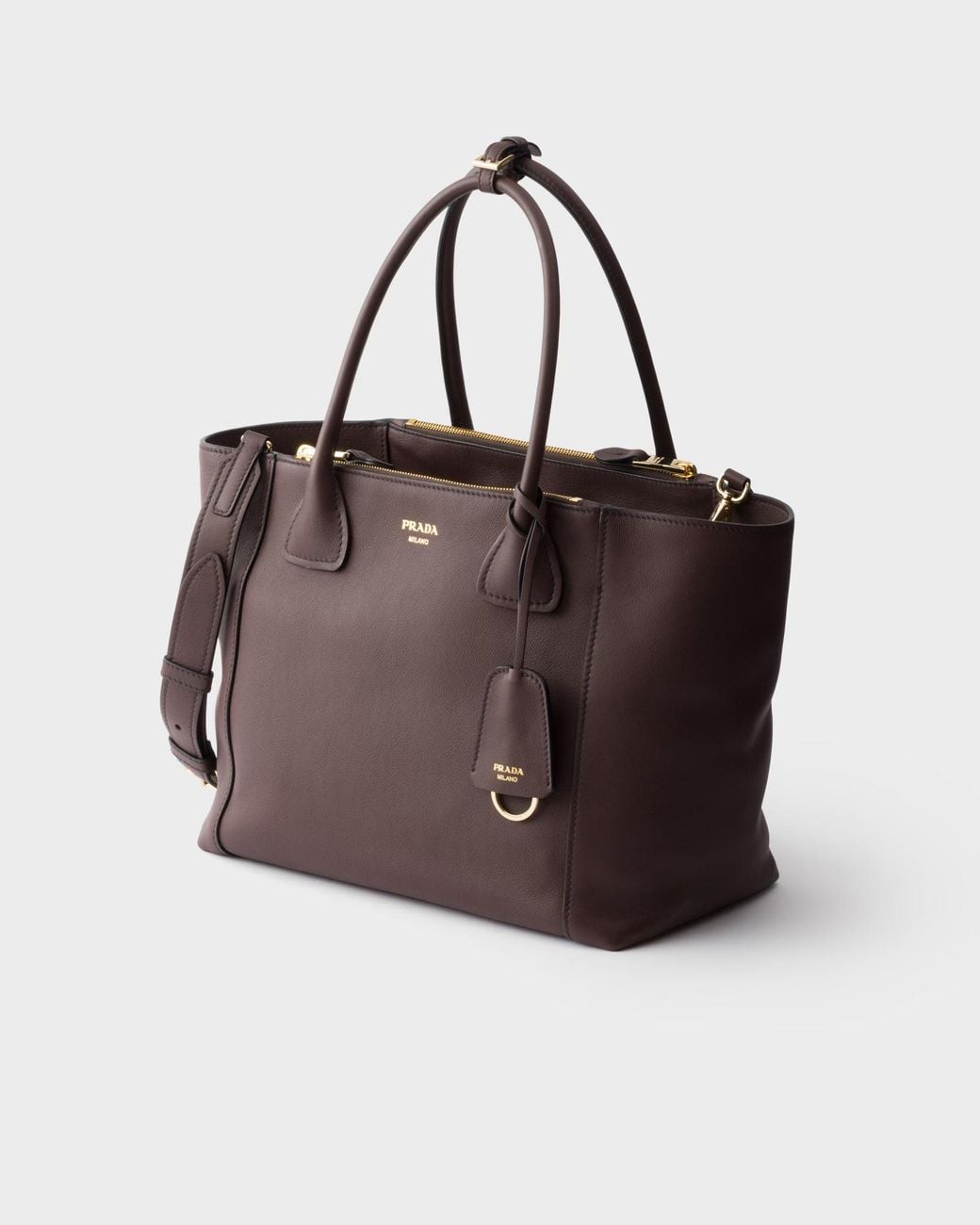 Prada Brown Large Leather Tote Bag