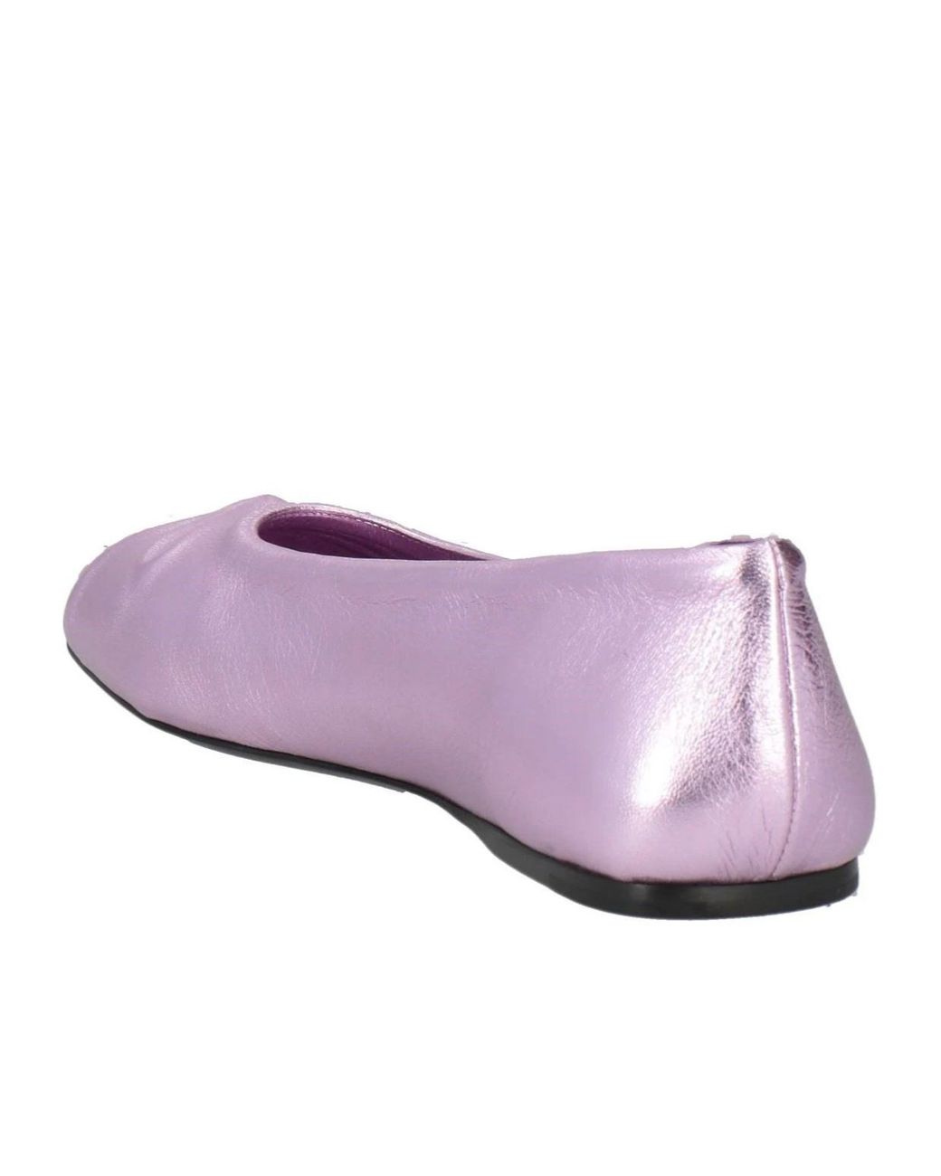 Marni Purple Metallic Flat Shoes