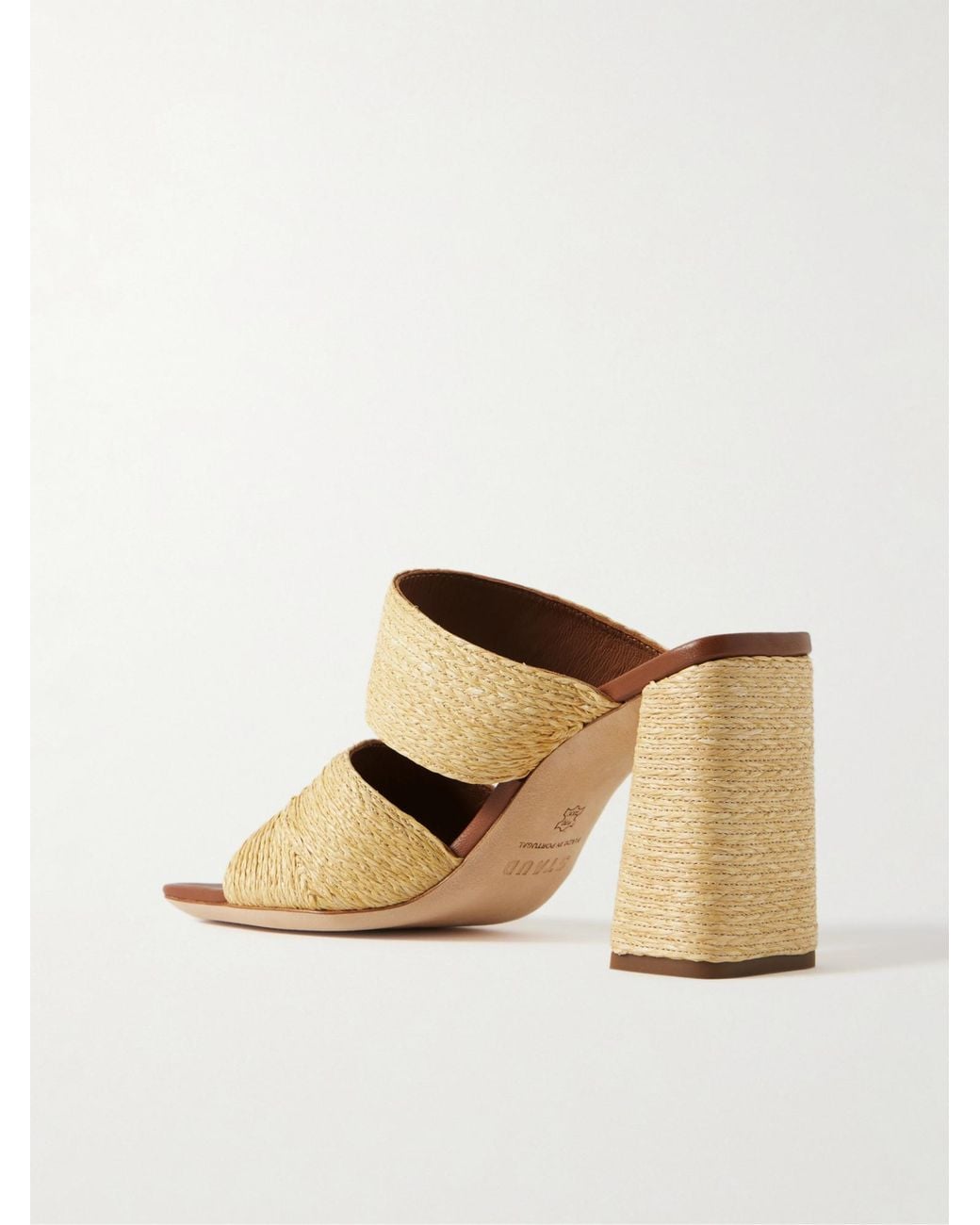 Staud Metallic Woven Sandals