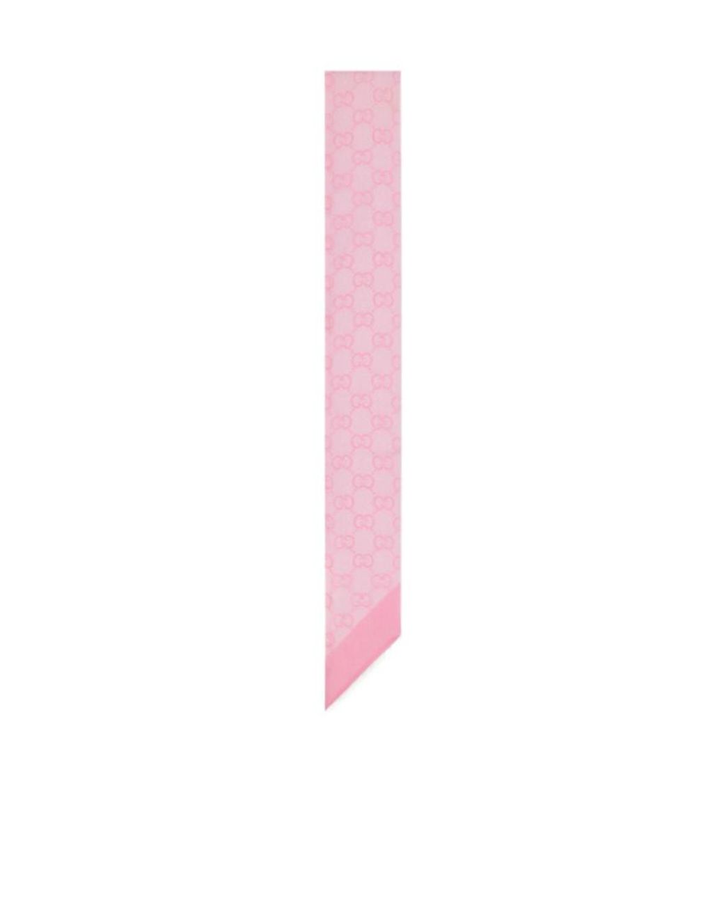 Gucci Pink Printed Chiffon Ribbon