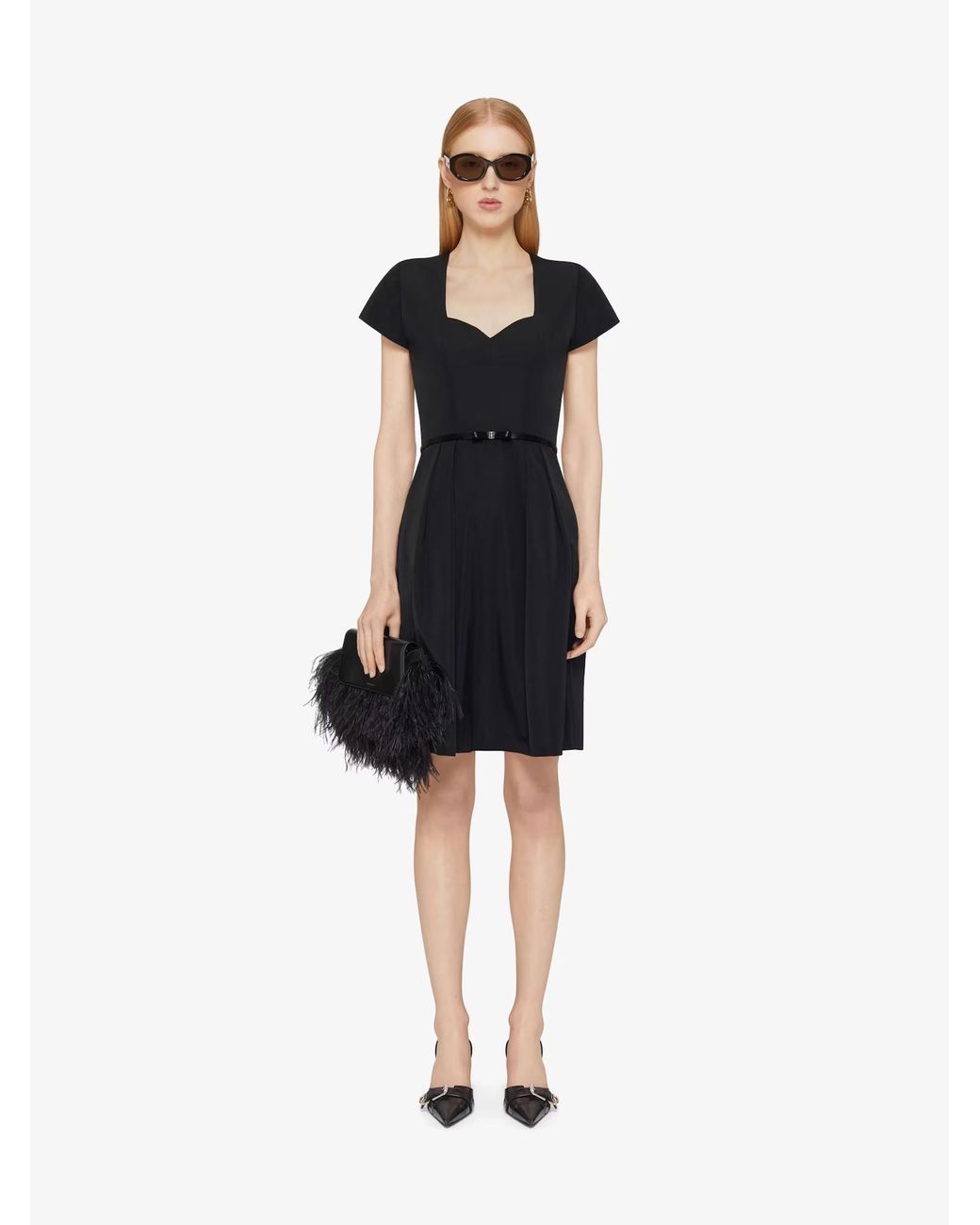 Givenchy Black 4G Bow Short-Sleeved Mini Dress