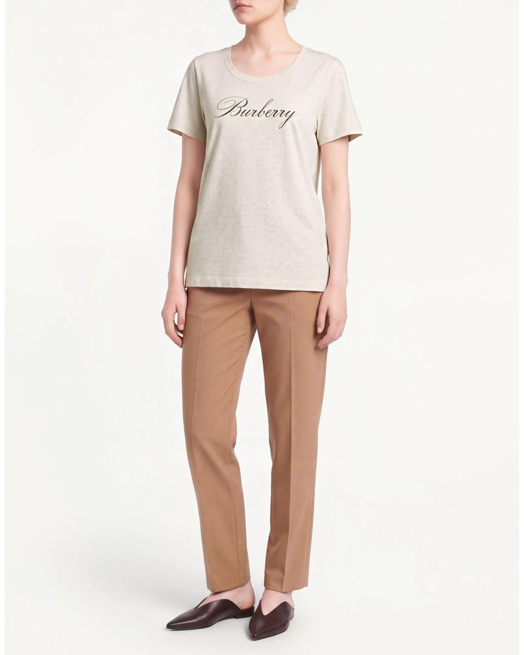 Burberry White Printed T-Shirt