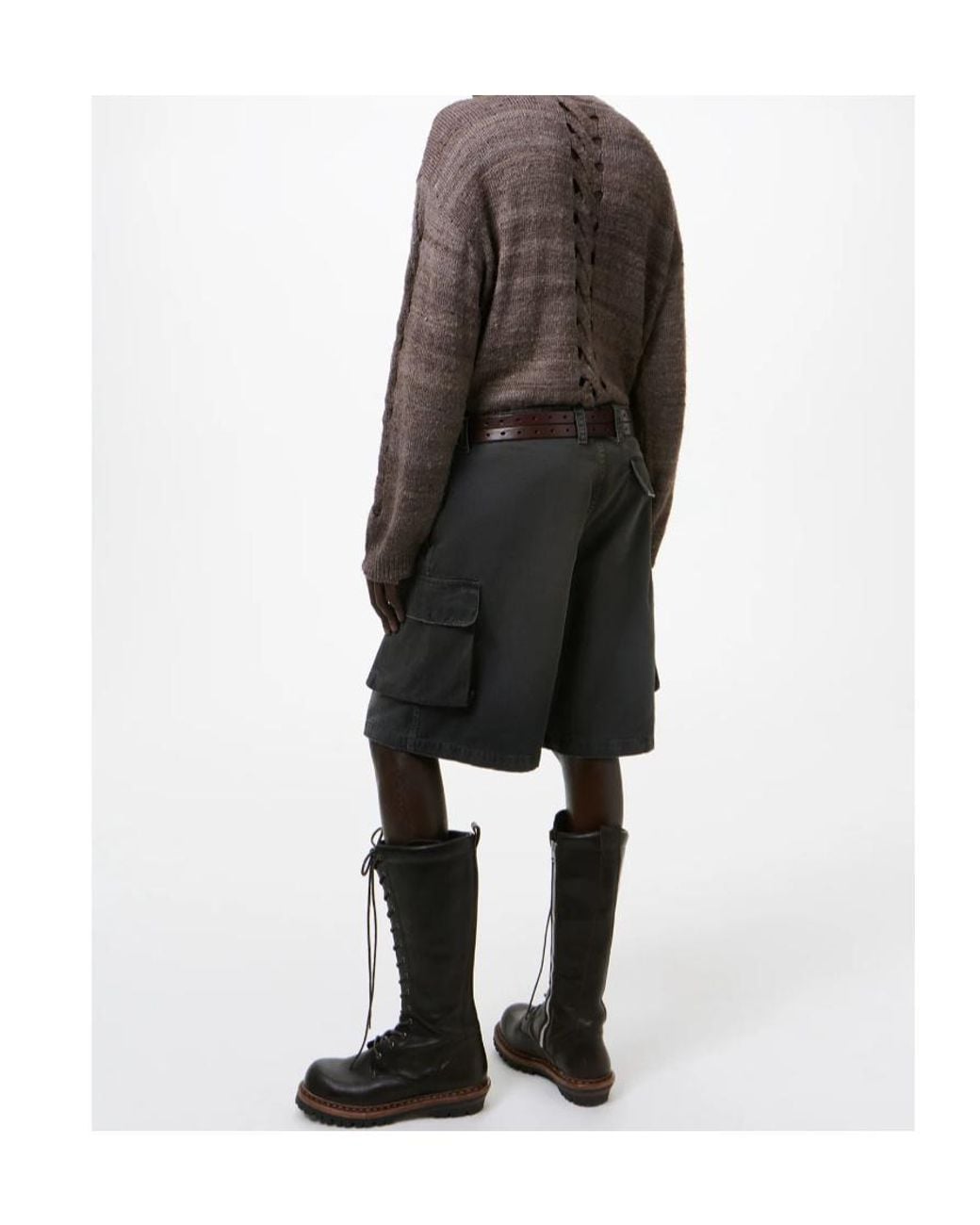 Our Legacy Gray Mount Cargo Knee-Length Shorts for men