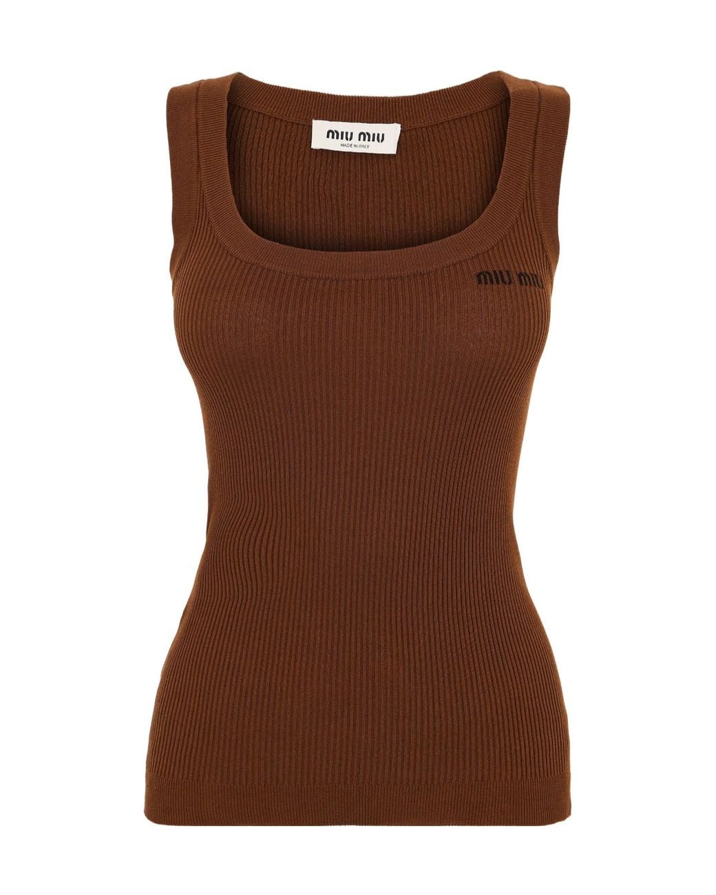 Miu Miu Brown Knitted Vest
