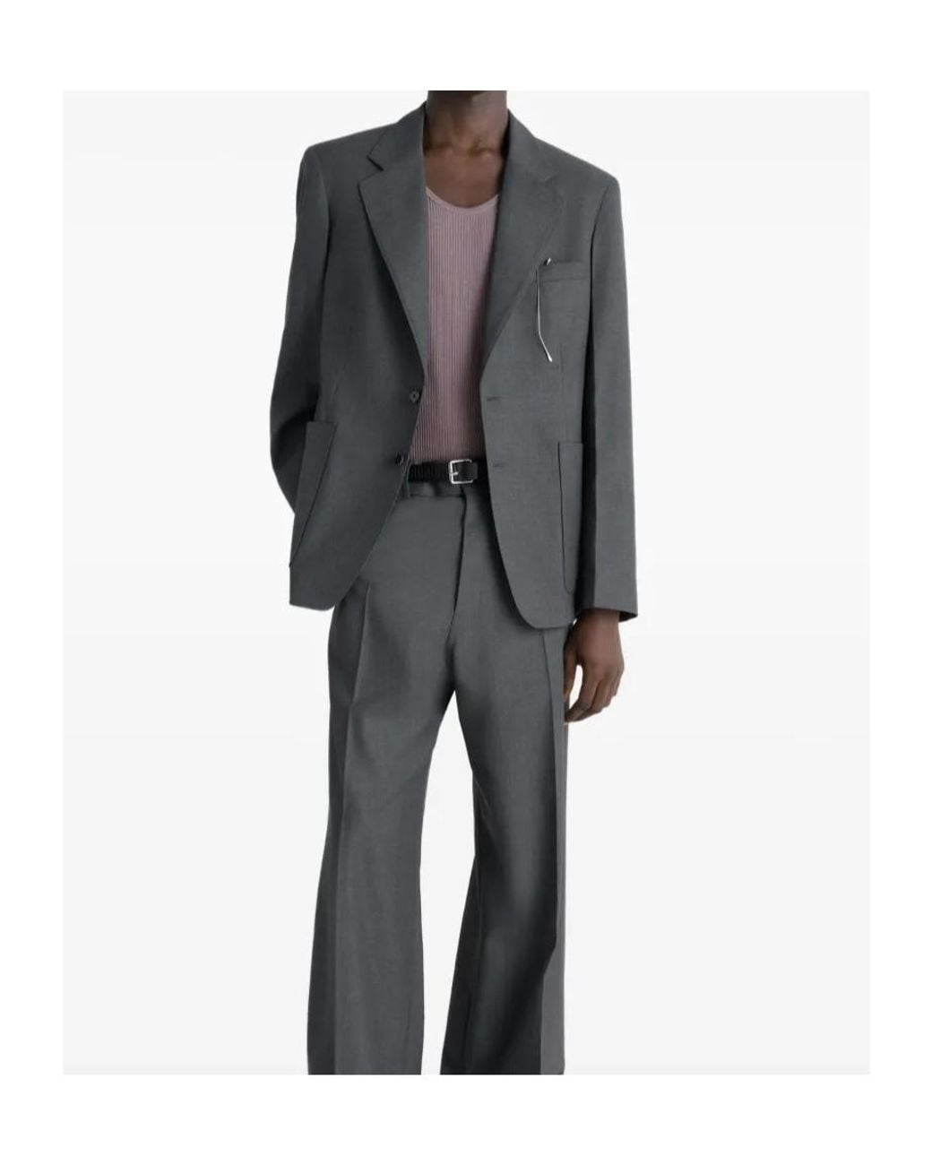 Lemaire Black Tailored Twill Blazer for men
