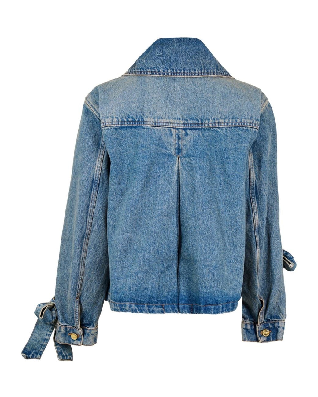 Ganni Blue Light Washed Denim Jacket