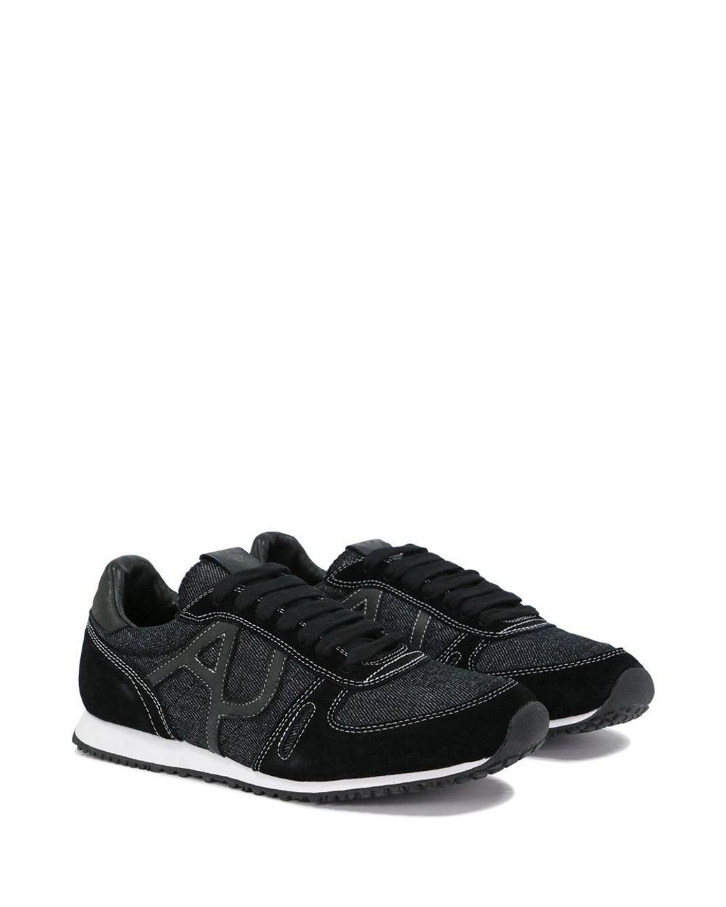 Armani Jeans Black Logo Details Casual Sneakers for men