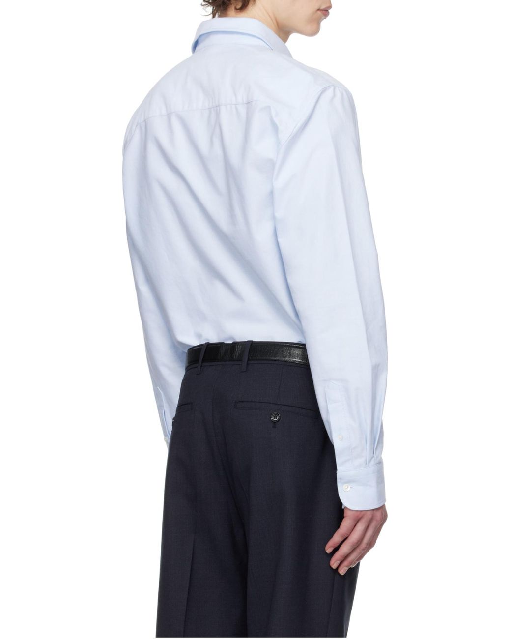 AMI Blue Ami Ami De Coeur Long Sleeved Shirt for men