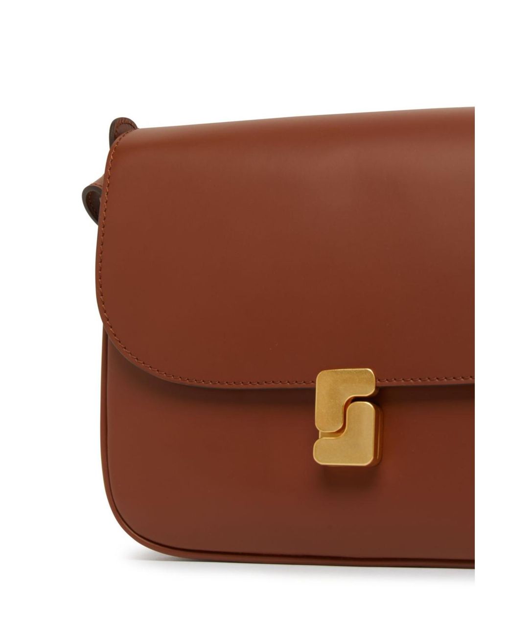 Soeur Brown Flip Shoulder Bag