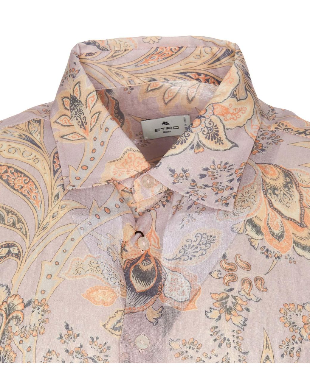 Etro White Paisley Bandana Printed Short Sleeved Shirt for men