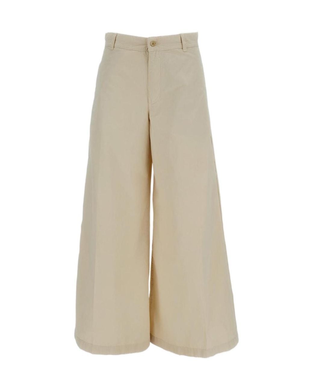 Polo Ralph Lauren Natural Button Palazzo Pants