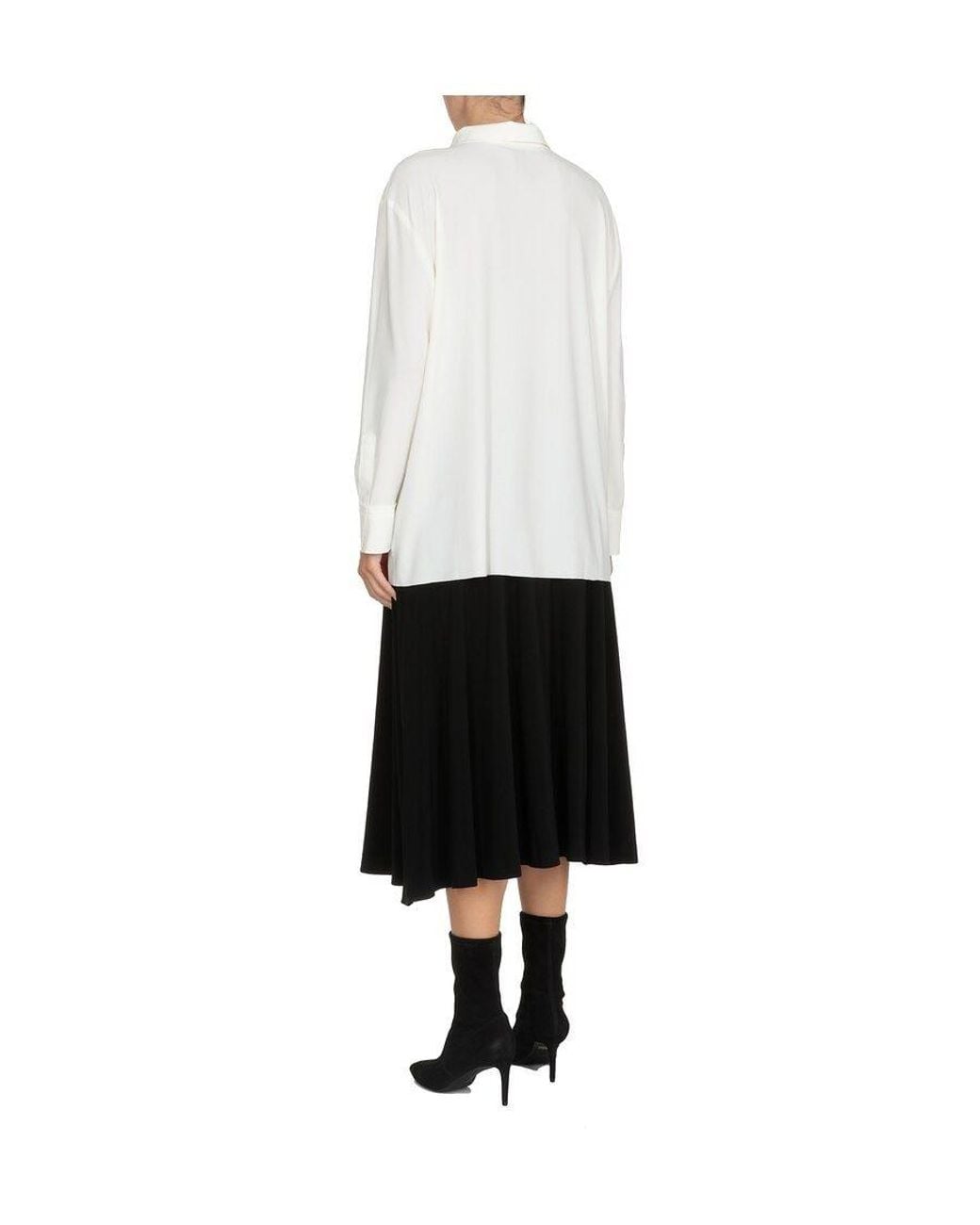 Norma Kamali White Boyfriend Nk Collared Shirt