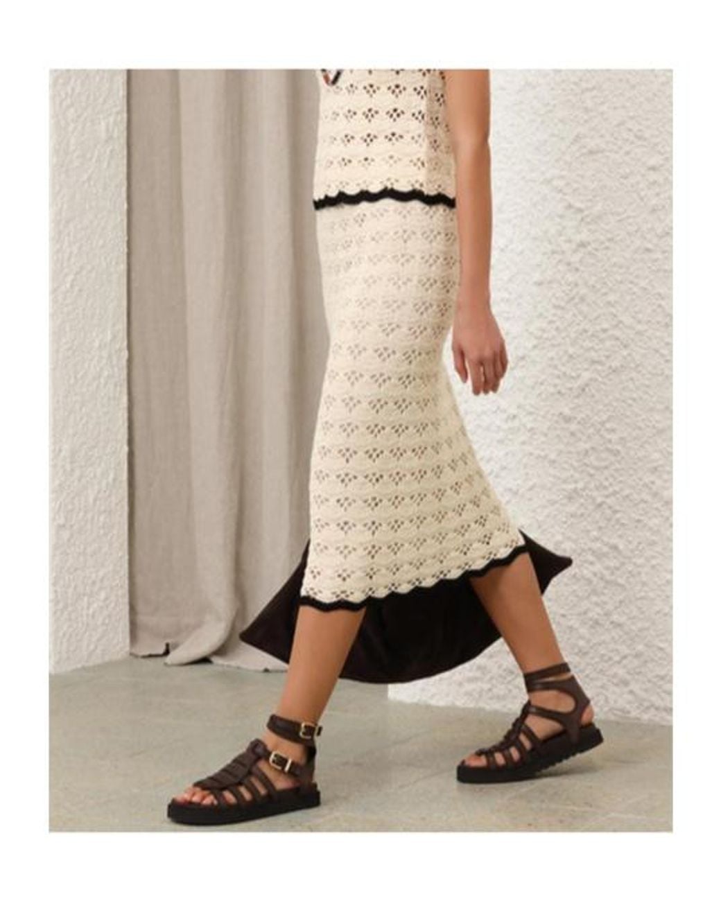 Zimmermann White Rhiannon Crochet Midi Skirt