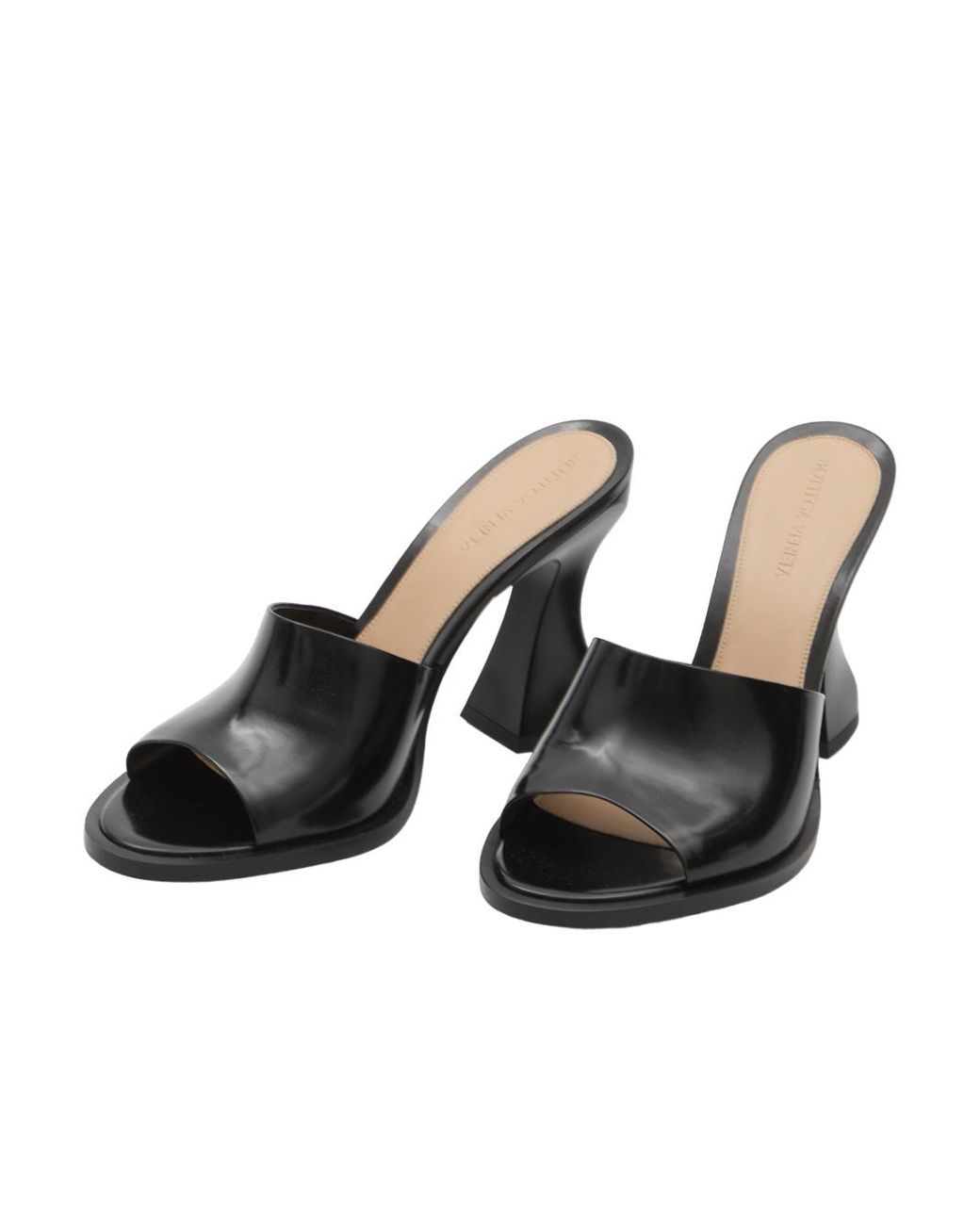 Bottega Veneta Black Cha Cha Heeled Mules