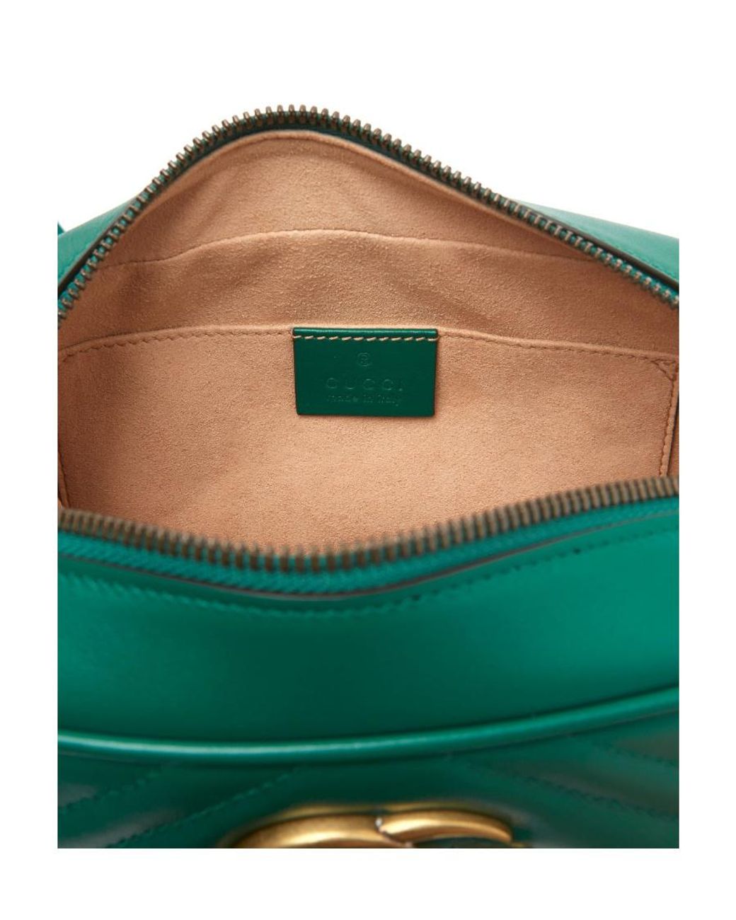 Gucci Green Gg Marmont Small Shoulder Bag