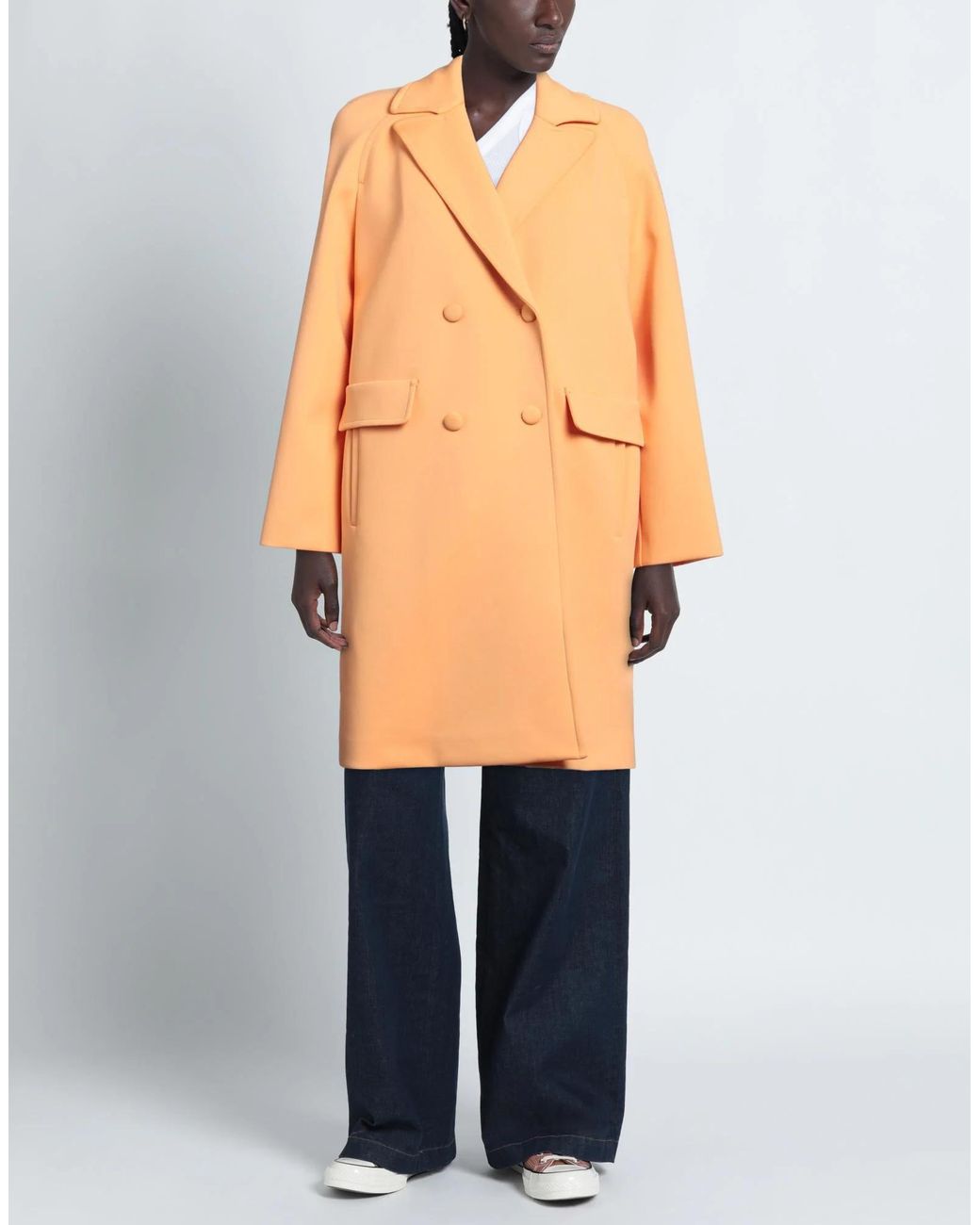 Weekend by Maxmara Orange Solid-Colored Stretch Blazer
