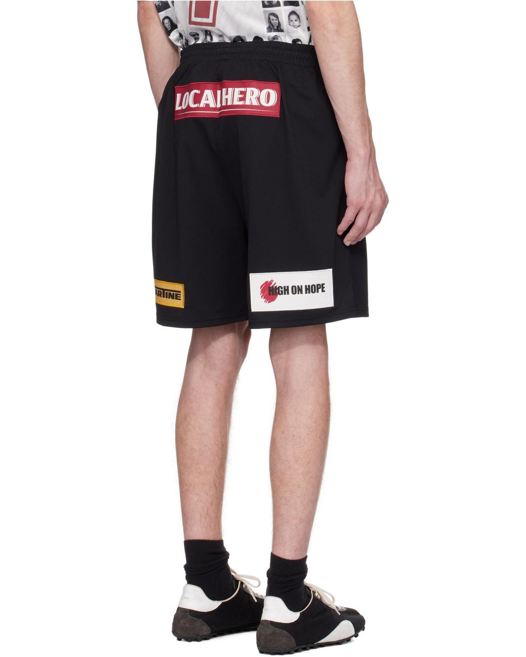 Martine Rose Black Elastic Waist Shorts for men