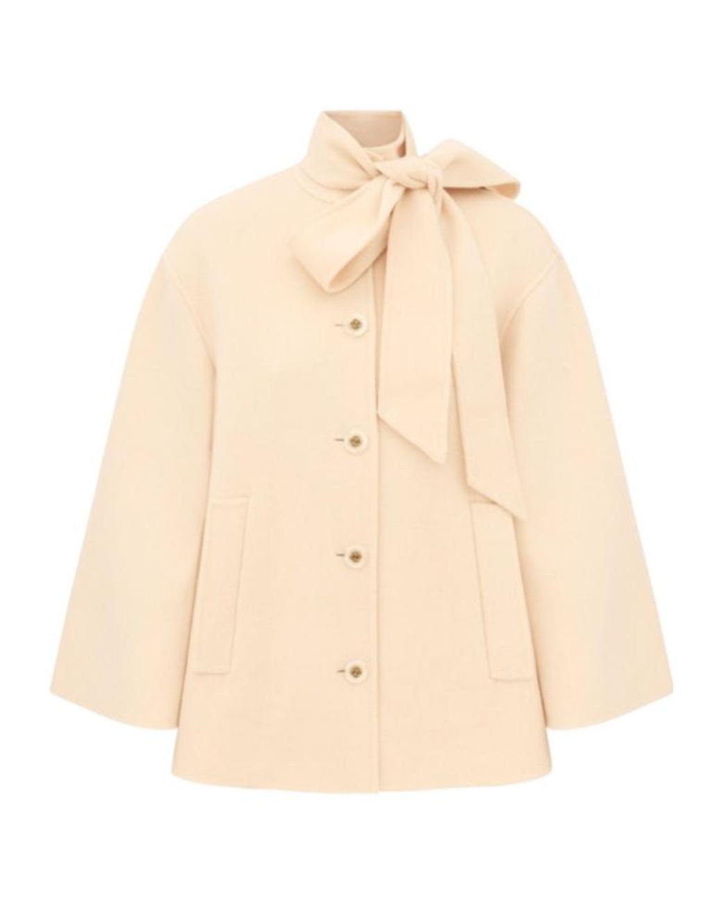 Zimmermann Natural Valiant Pussybow Coat