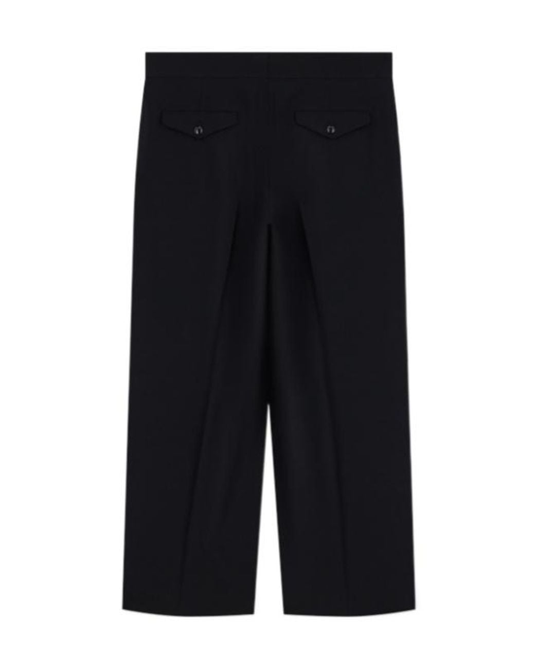Giorgio Armani Black Pleated Wide-Leg Trousers for men