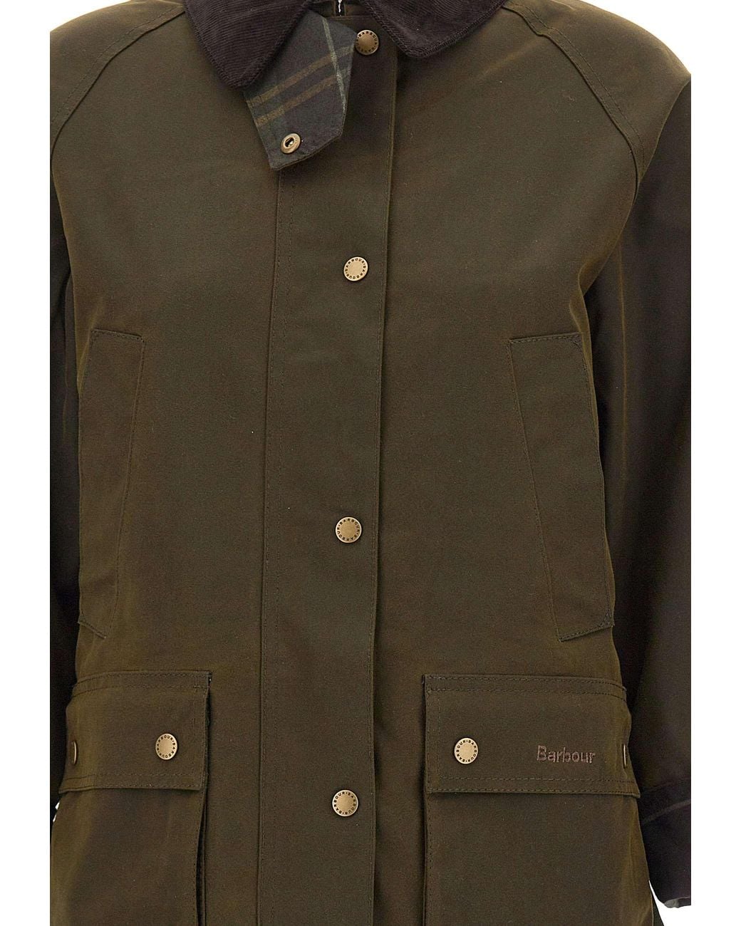 Barbour Green Buttoned-Pocket Jacket