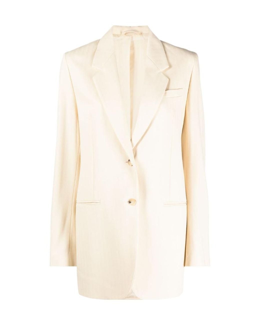 Totême Natural Tailored Single-Breasted Blazer