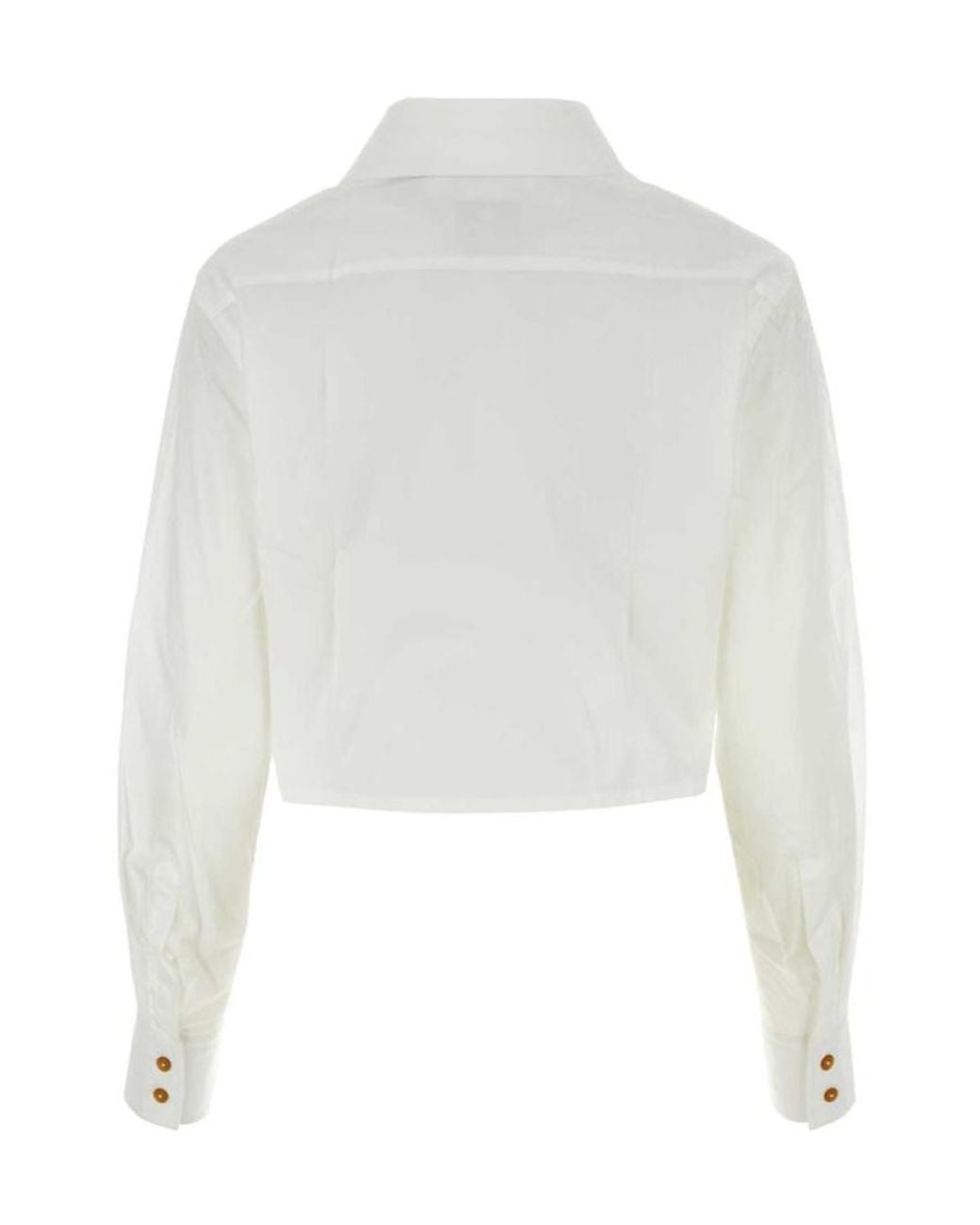 Vivienne Westwood White Cut-Out Cropped Shirt