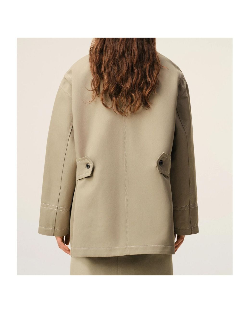 AMI Natural Patch-Pocket Worker Jacket for men