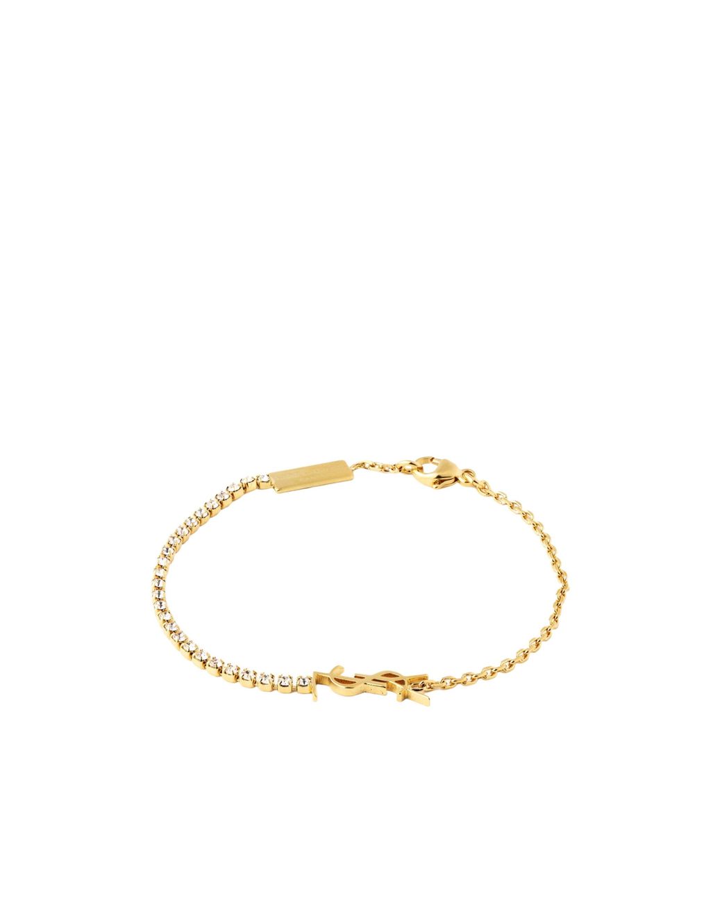 Saint Laurent Metallic Logo Detail Bracelet