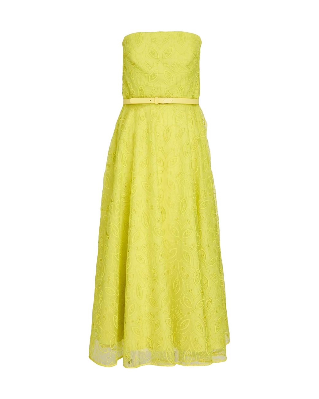 Max Mara Yellow Midi Dress Polyester
