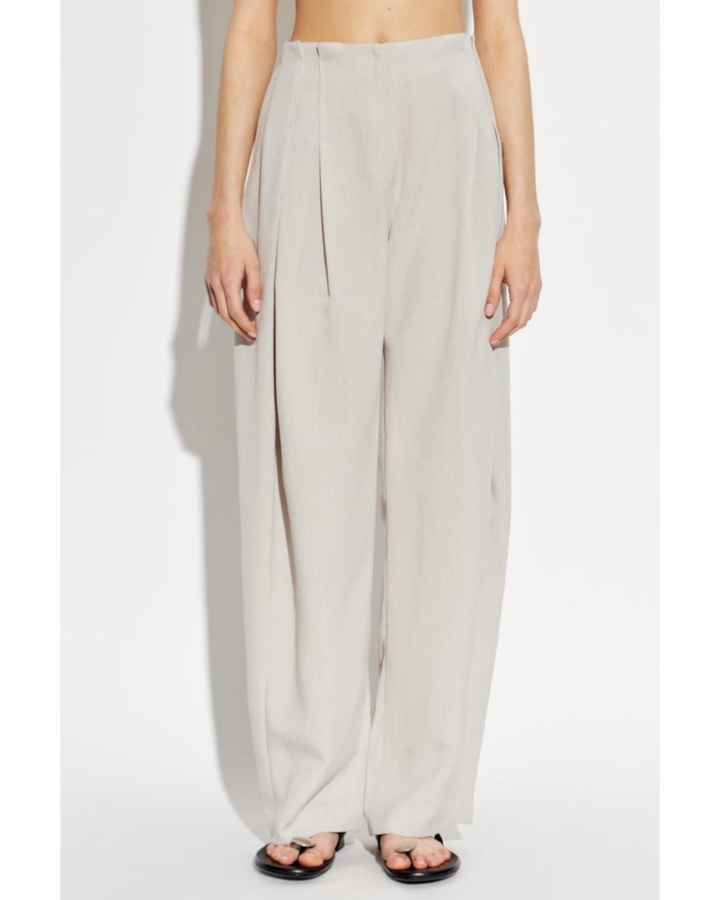IRO White Pleated Casual Pants