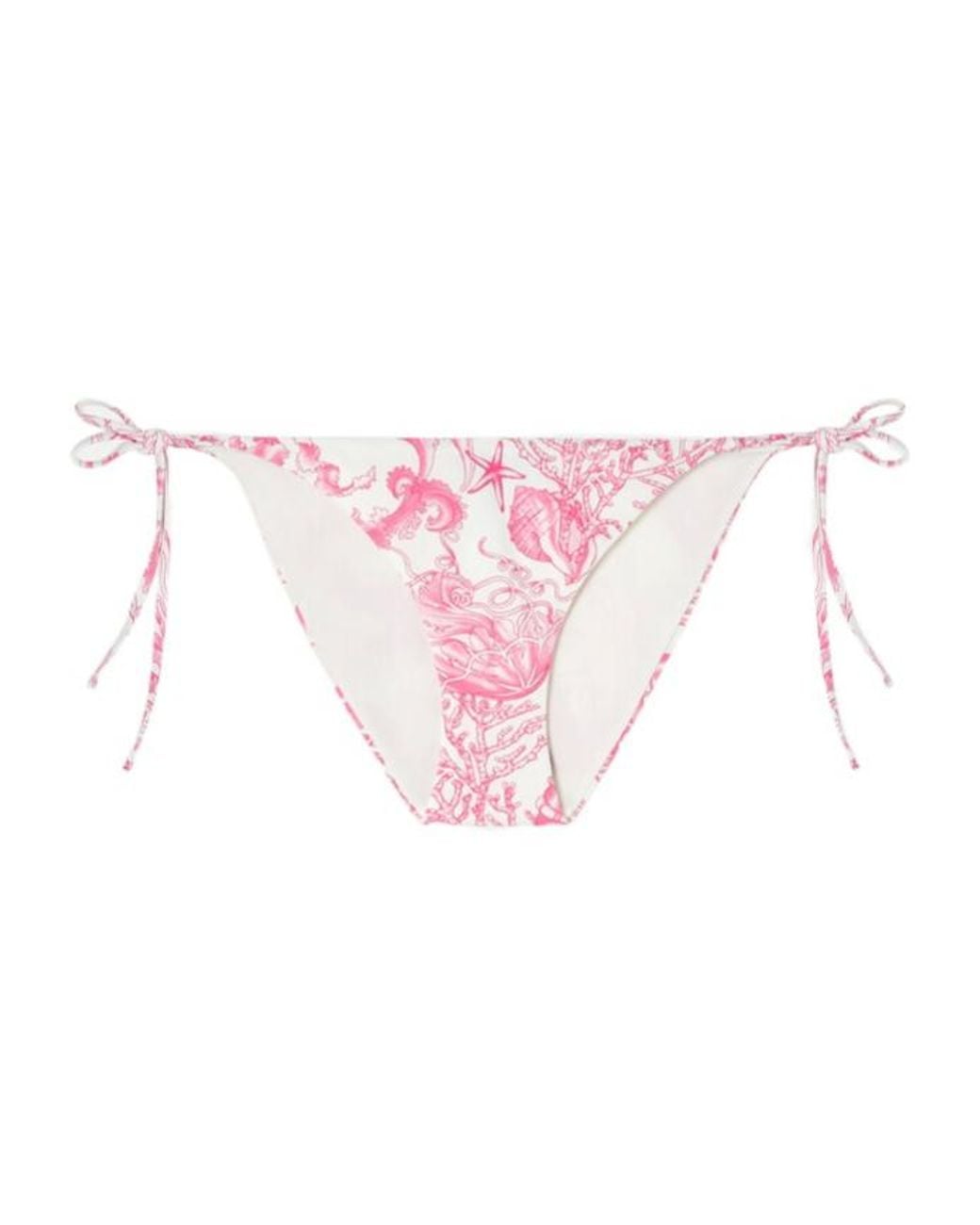 Versace Pink Side-Ties Bikini Bottom