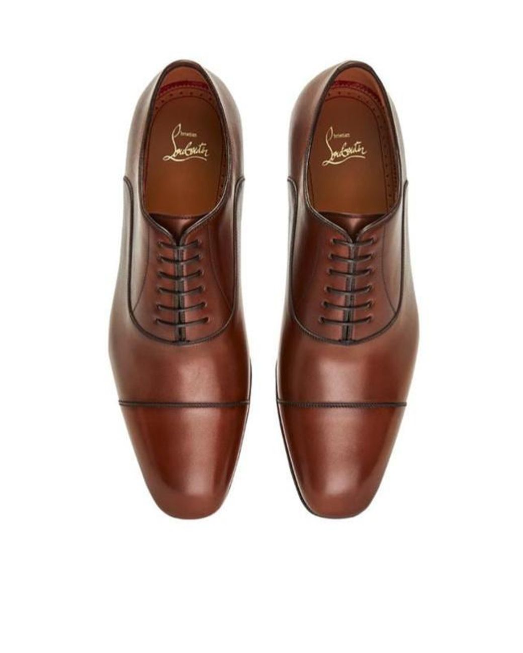 Christian Louboutin Brown Lace-Up Business Formal Shoes for men