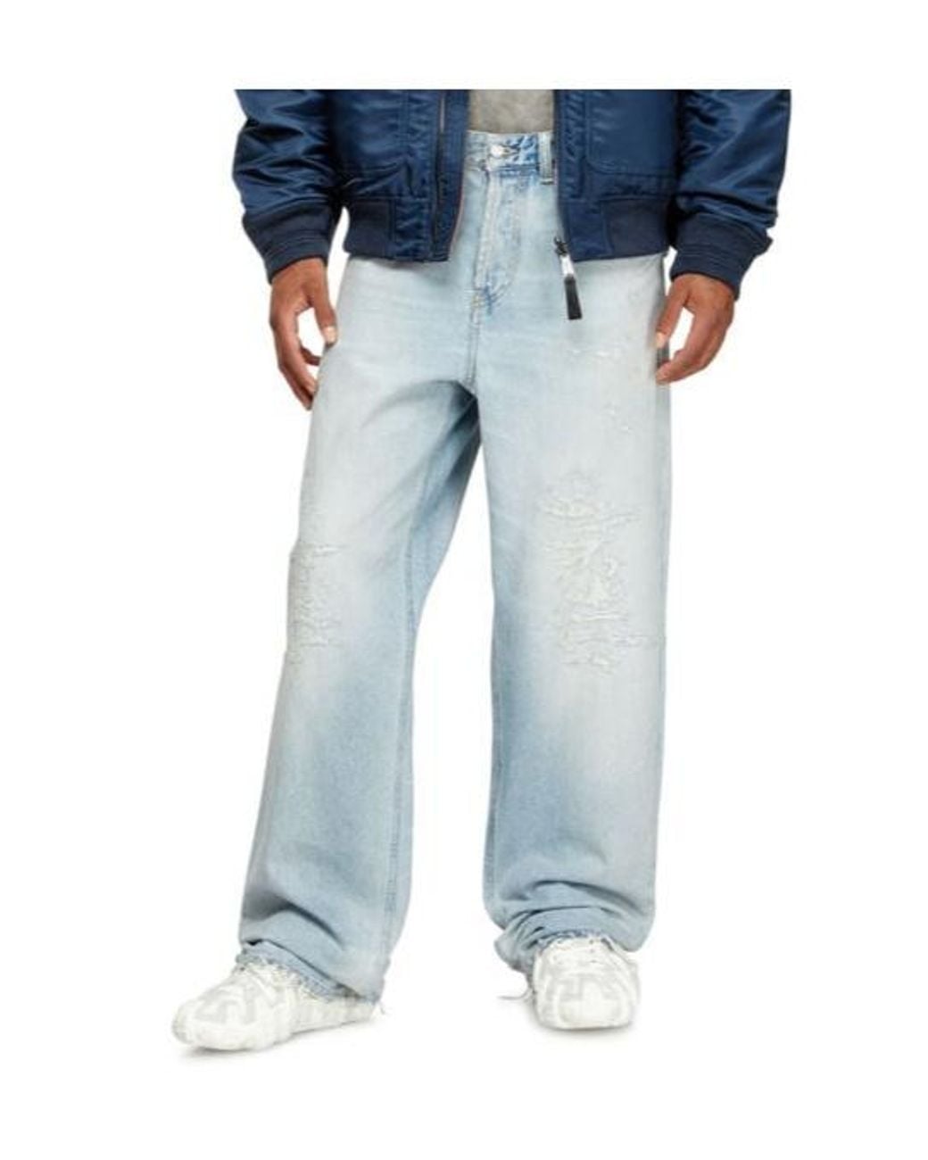 DIESEL Blue 2001 D-Macro 09M53 Relaxed Jeans for men