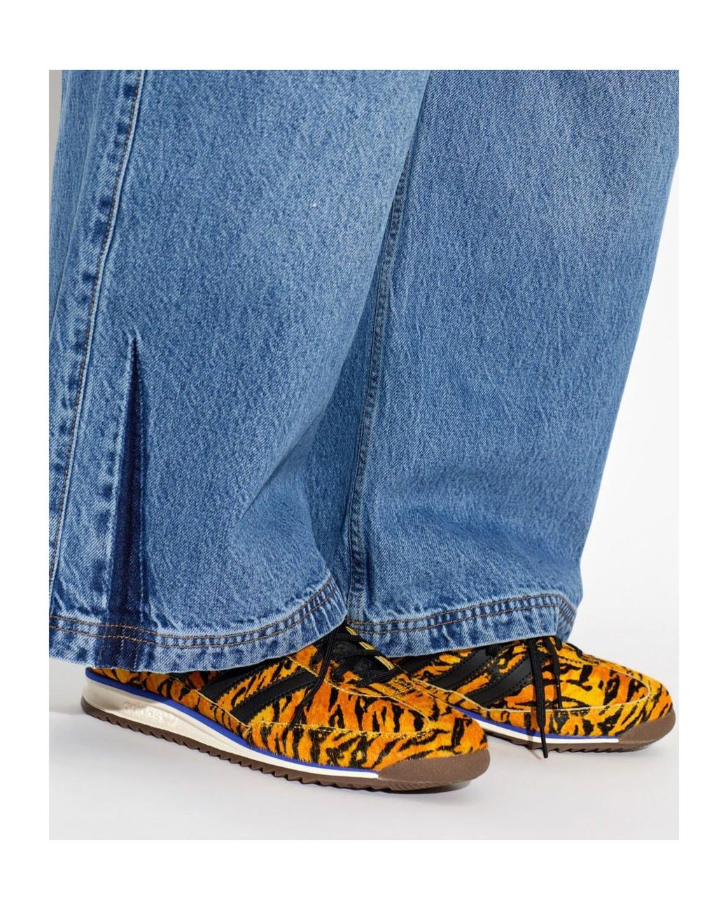 Adidas Originals Brown Sl 72 Og Patterned Low-Top Sneakers