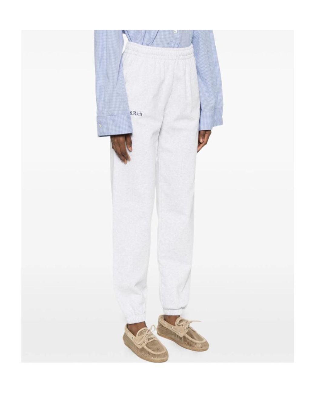 Sporty & Rich White Heritage Yankee Logo Joggers