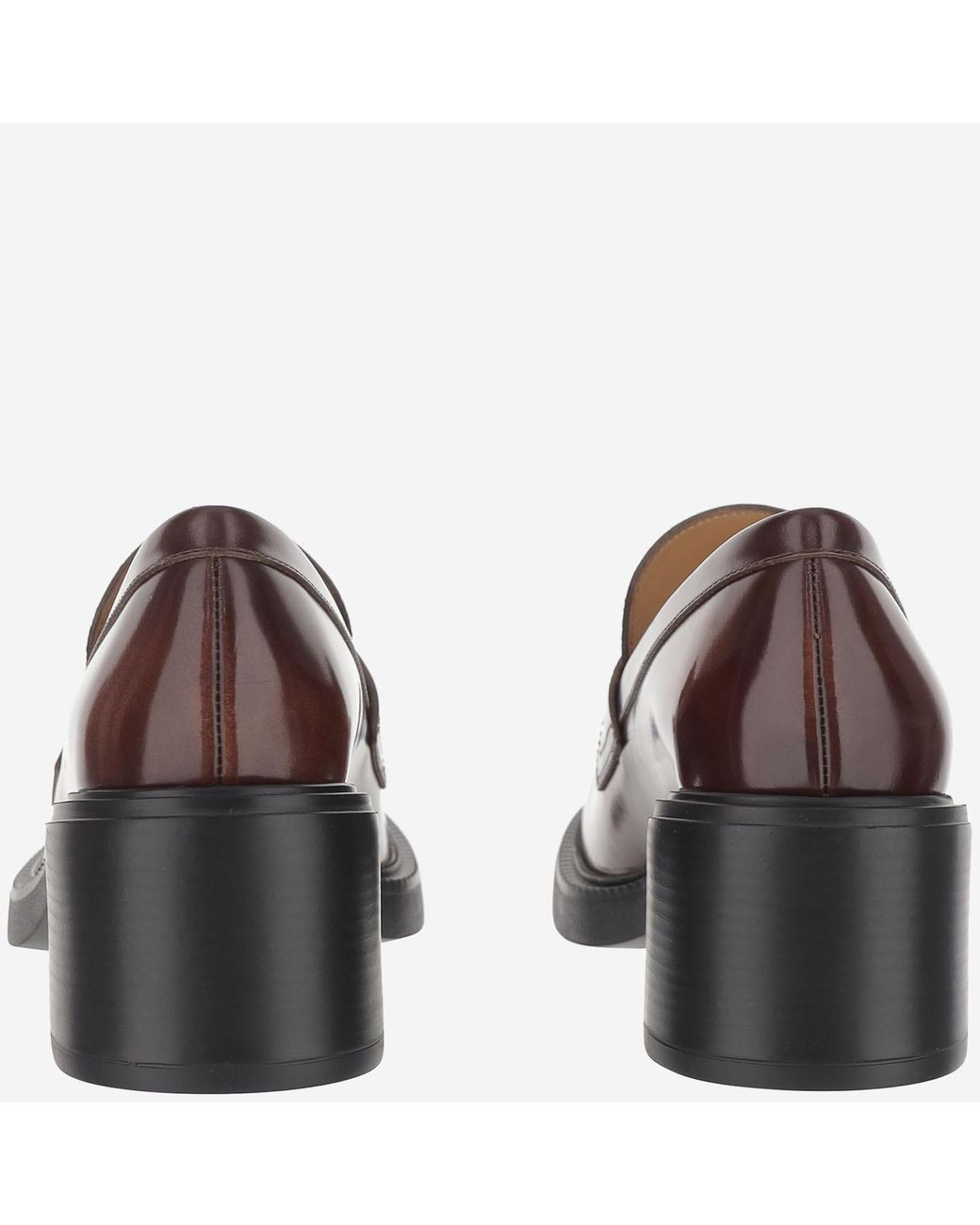 Tod's Black Logo Plaque Heeled Loafers