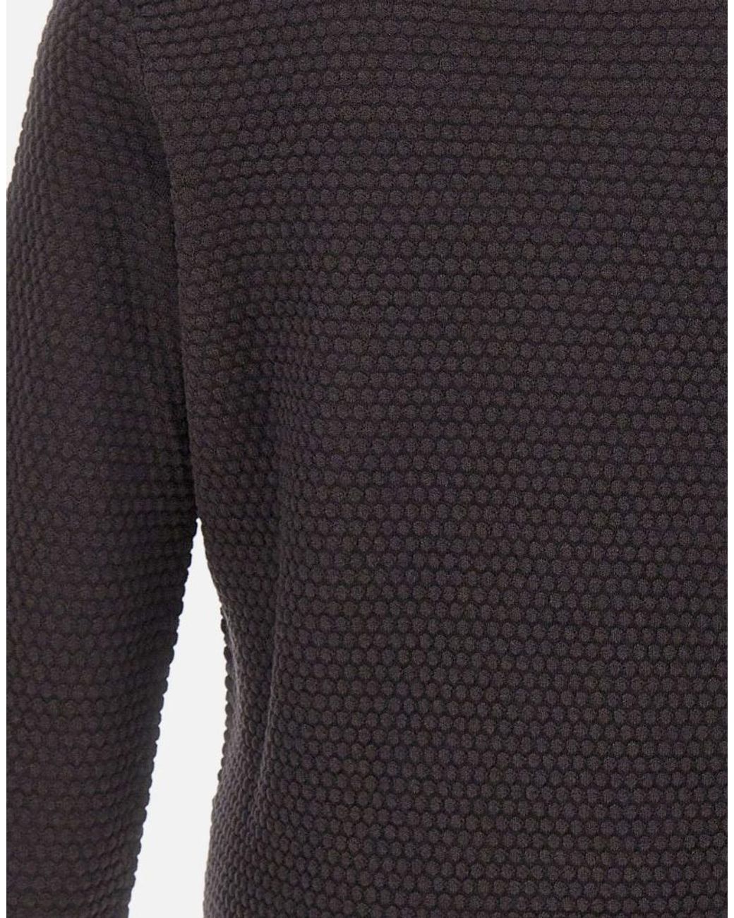 Kangra Cashmere Blue Kangra Textured Crew-Neck Knitted Jumper for men