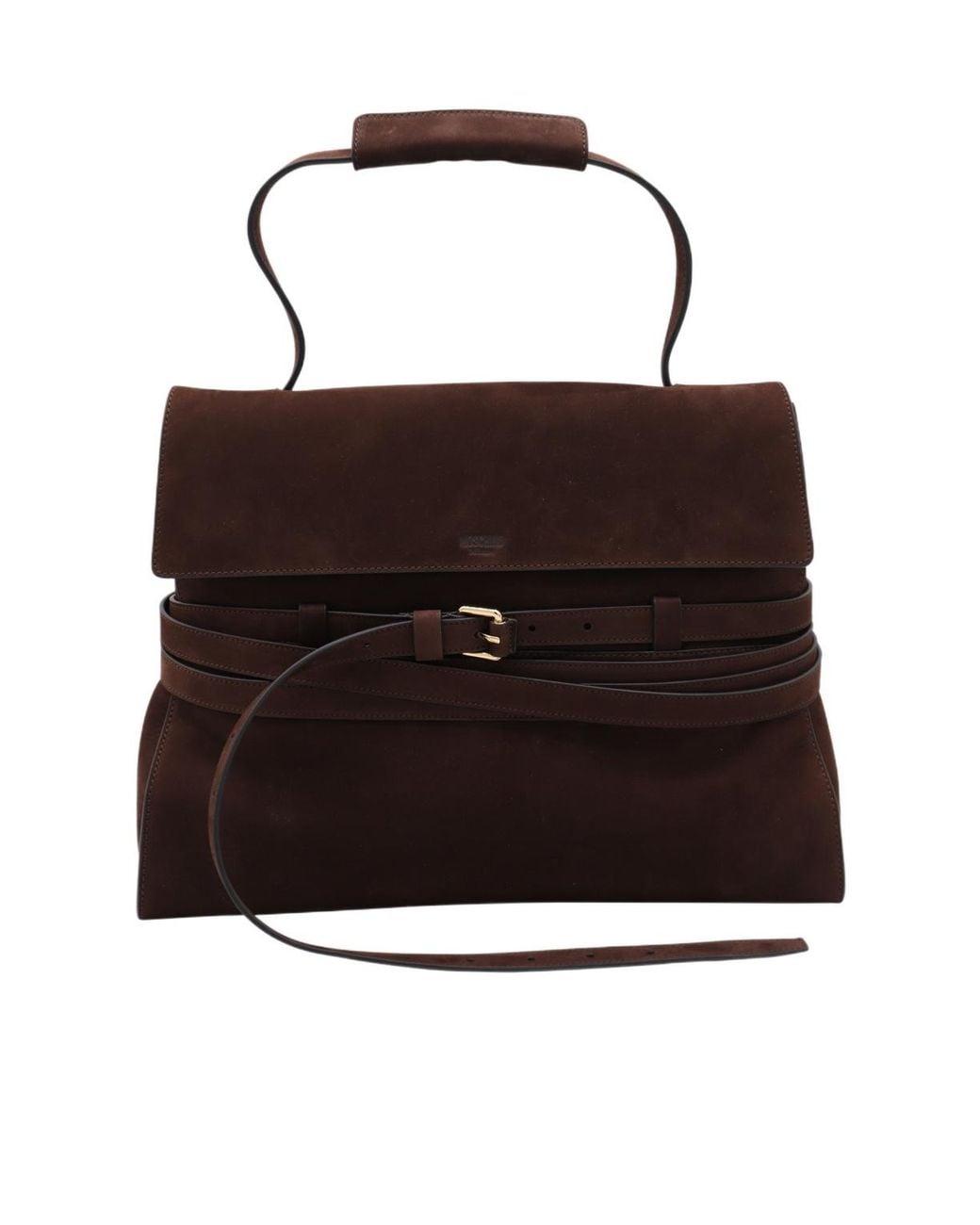 Moschino Brown Tie Me Logo Embossed Tote Bag for men