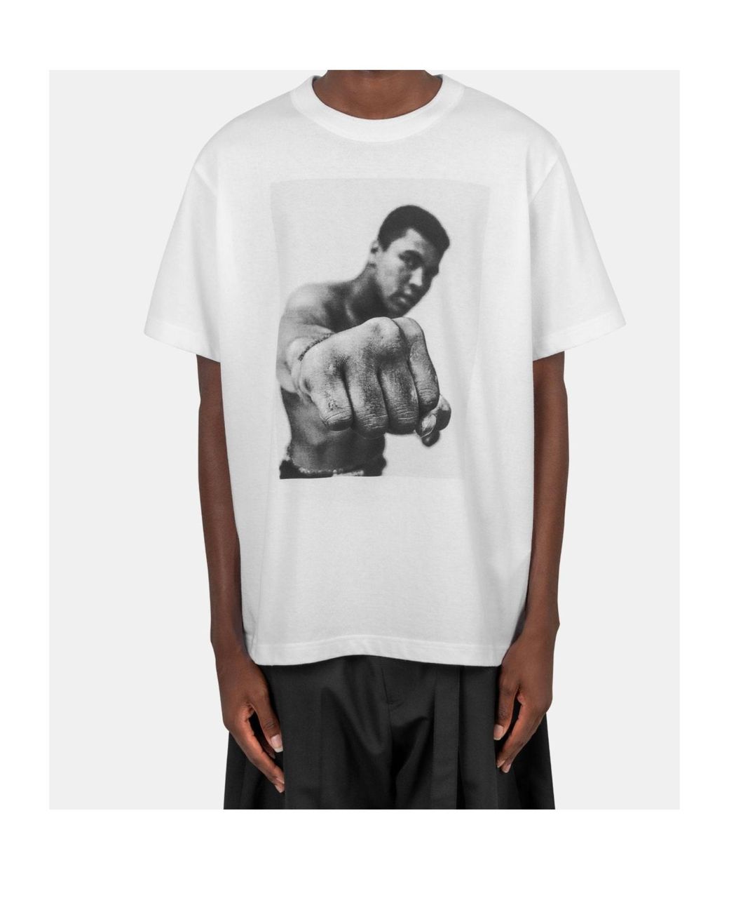 Sacai White Graphic-Print Short-Sleeves T-Shirt for men