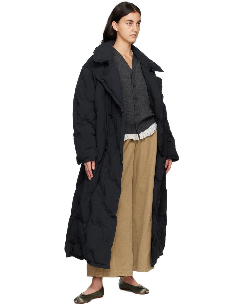 Maison Margiela Black Oversized Padded Coat