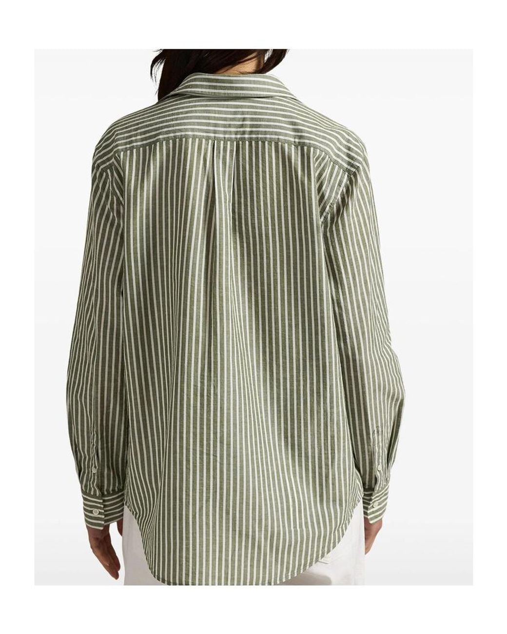 Polo Ralph Lauren Green Striped Long-Sleeve Shirt