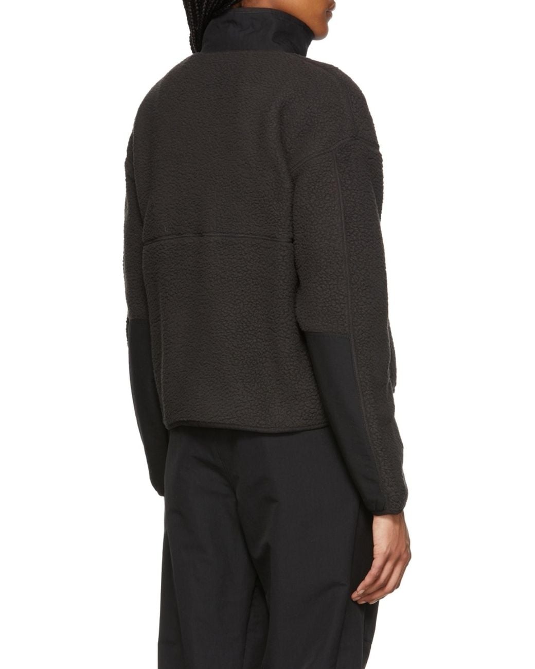 The North Face Black Faux-Shearling High-Neck Jacket
